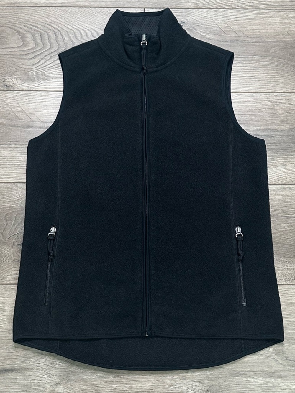 Banana Republic Fleece Full Zip Black Vest Size Medium